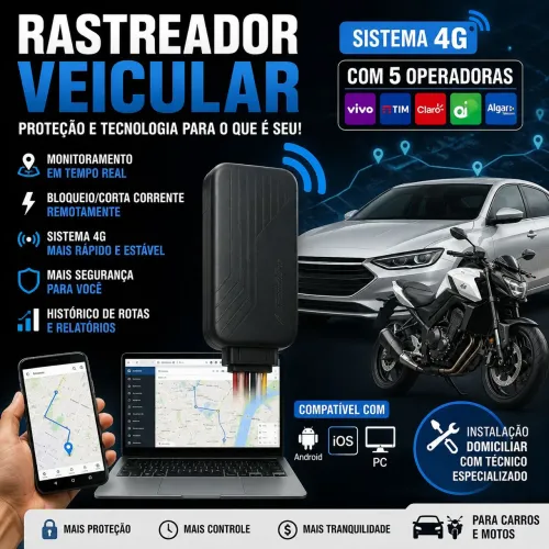 Rastreador veicular com bloqueador