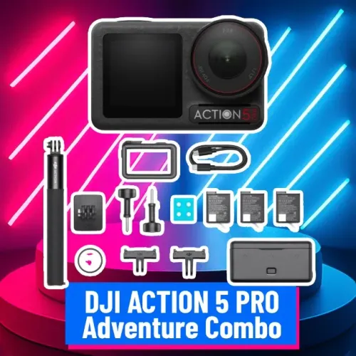 (NOVO) Câmera de Ação DJI Action 5 Pro Adventure Combo