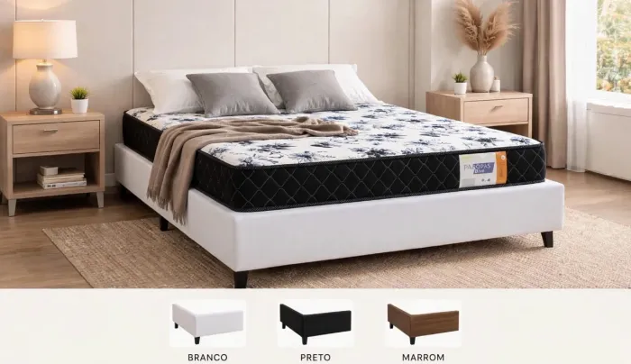Cama box casal com colchão d33 / pronta entrega
