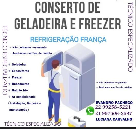 Refrigeração, manutenção e conserto.