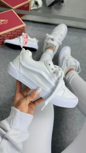 Tênis Vans KNU Premium Vulcanizado Emborrachado Feminino Cor: Branco - Disponível 34 AO 39