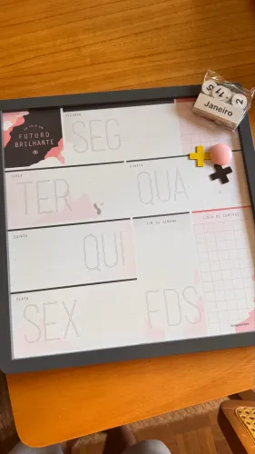 Quadro Imaginarium Planner semanal 33x33 cm