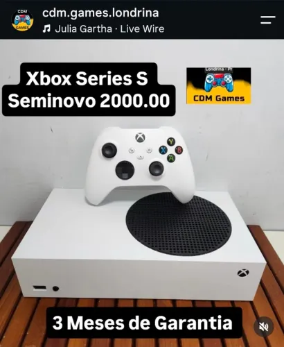 Xbox Series S Seminovo 2000.00- 3m Garantia- Não Aceito Oferta