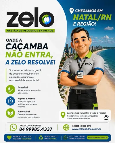 Retirada de Entulhos - Onde a caçamba não entra, a Zelo resolve.