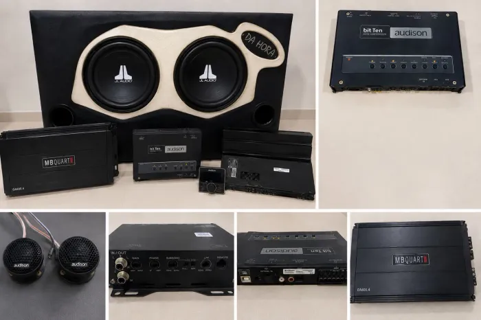 Som Automotivo Premium Completo Audison + JL Audio + MB Quart