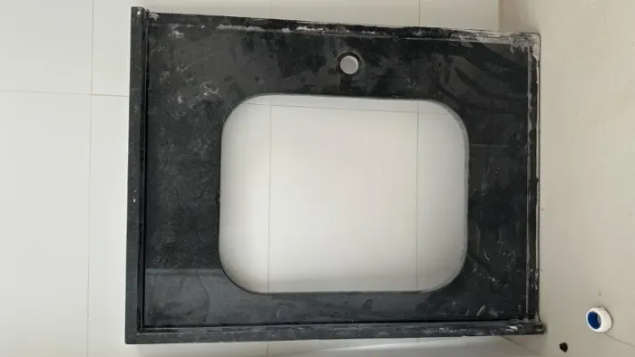 Bancada granito preto São Gabriel 60x80cm