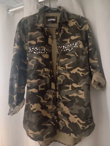 Casaco jeans exército.