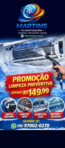 Martins climatização está em promoção 149.99 manutenção preventiva 