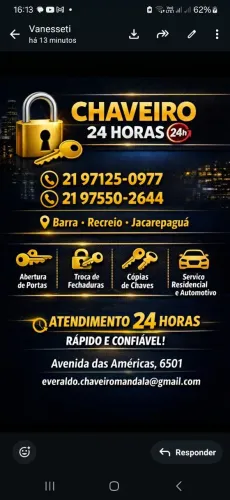 CHAVEIRO 24 HORAS 