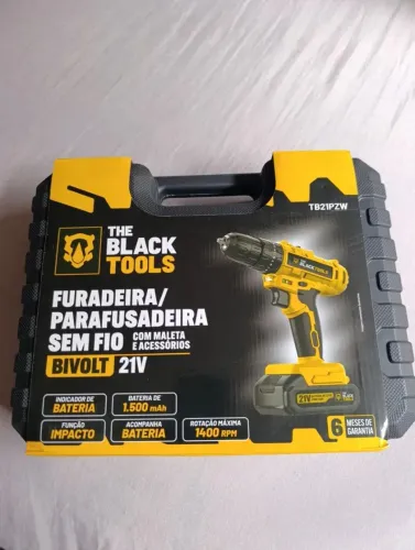 Parafusadeira Furadeira De Impacto A Bateria 21V 3/8? Bivolt Com Acess E Maleta