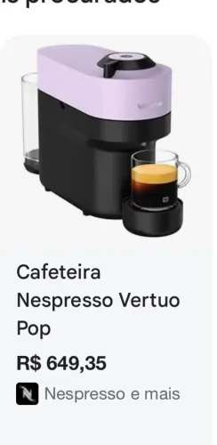 Venda de cafeteira Nespresso vertuo pop 