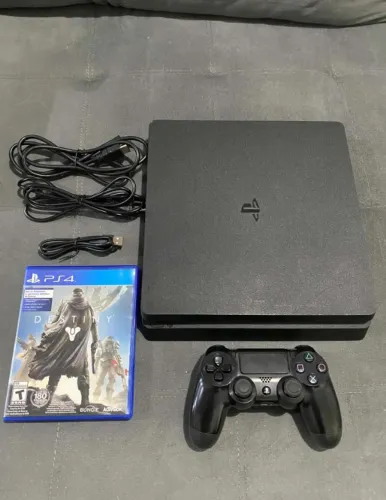 PS4 SLIM 500GB + 1 CONTROLE + 1 JOGO