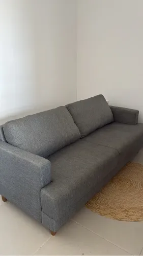 Sofá Tok Stok Cinza - semi novo