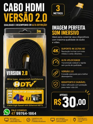 Cabo HDMI 3mts