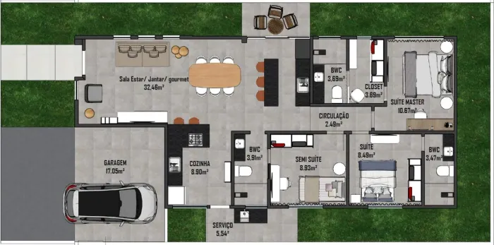 Casa térrea à venda no Condomínio Ecoville 1 / 3 quartos / R$ 680 mil