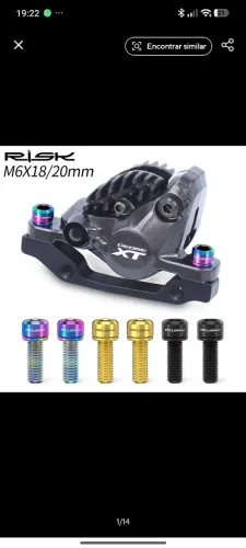 Par parafusos titanio puro m6 35mm pinças freio bike top zero