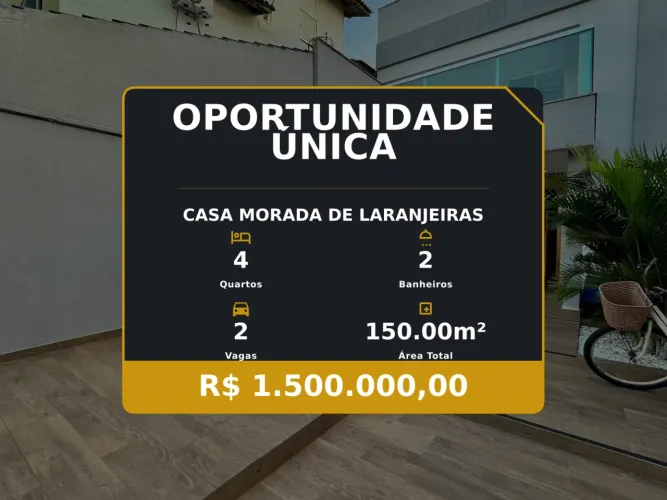 Espaço e Funcionalidade: Casa com 3 Quartos em Morada de Laranjeiras