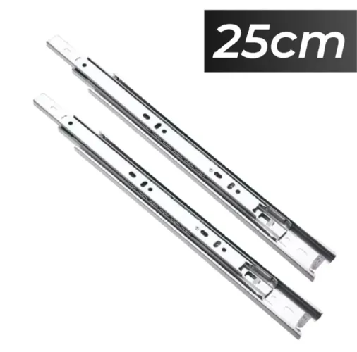 Par de corrediças telescópica 25cm