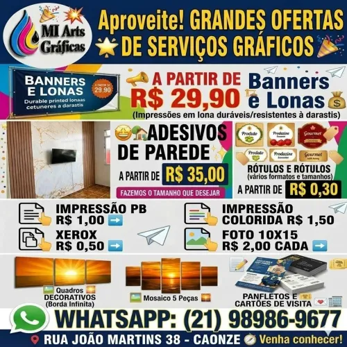 SERVICOS GRAFICOS, QUADROS E ADESIVOS