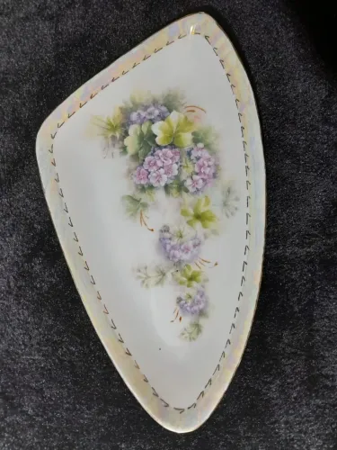Travessa Com Flores Pintadas a Mão Steatita