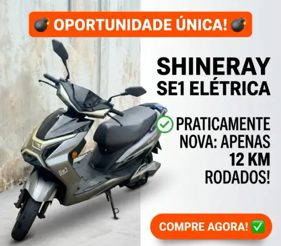 VENDO: Shineray SE1 Elétrica - Estado de Zero Km! (Apenas 12km)
