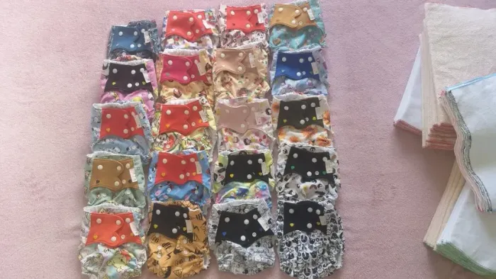 Kit 20 Fraldas Ecológicas / Reutilizável + 46 Absorventes