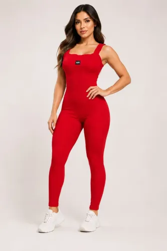 Macacão legging fitness Canelado Premium