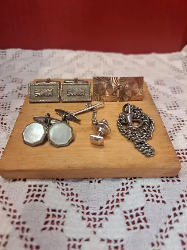 Lote de acessórios masculinos vintage