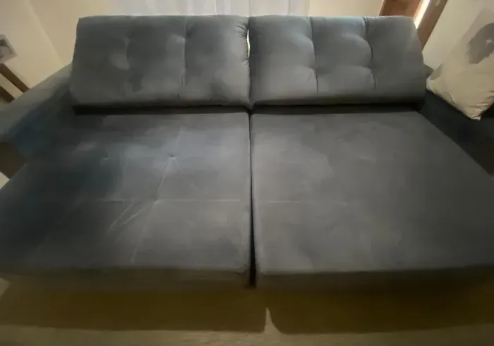 Sofá retrátil camurça 3,00 m X 1,20 m - Cor cinza