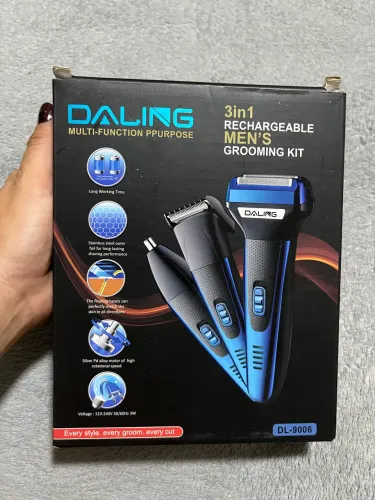 Máquina de Cortar Cabelo Daling Sem Fio 3-em-1