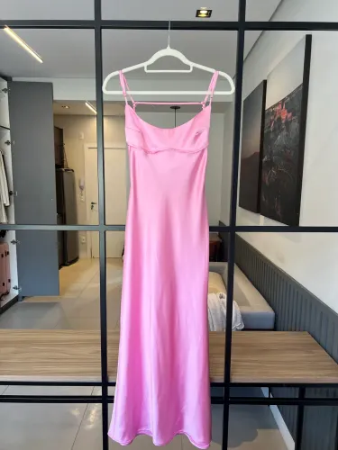 Desapego: Vestido de Cetim, Zara - Tam P