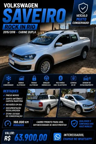 Volkswagen Saveiro Rock IN RIO 1.6 Total Flex 8V CD 2016