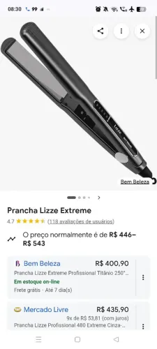 Prancha Lizzy extreme