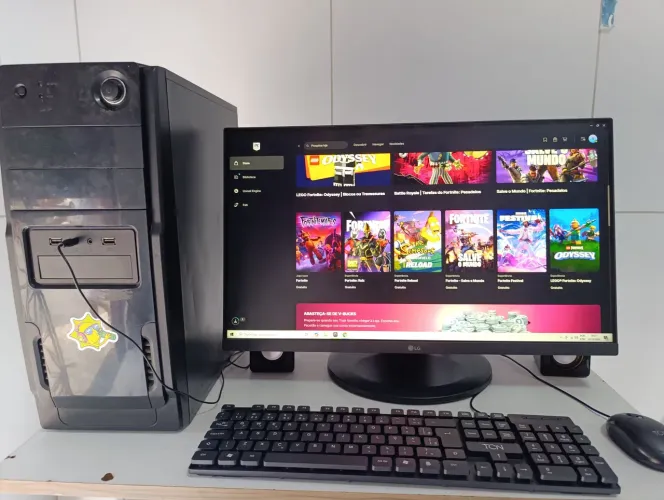 PC GAMER Core i5 + 16gb de memória + SSD 240gb + Monitor LG 22 + Tec Mouse e cx de som