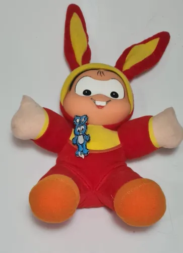 Boneco Mônica Baby Antigo de Pelúcia