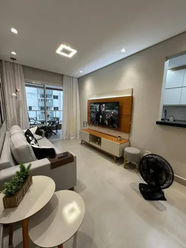 Apartamento mobiliado, 2 quartos com lazer completo para locação na Aviação - Praia Grande