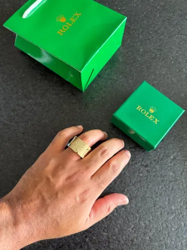 Anel Rolex ouro 18k tamanho 23/25 largura 20mm