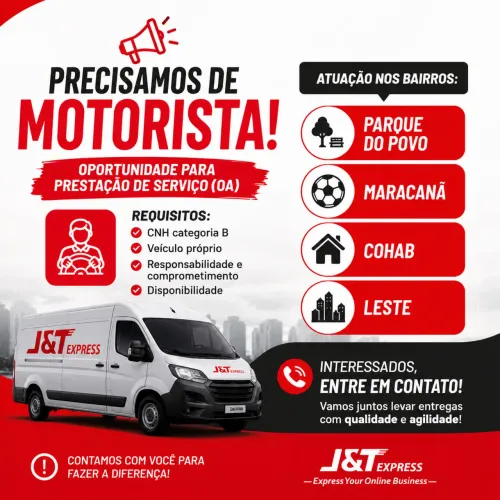 Seja um entregador agregado J&T Express