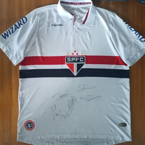 Camisa Original Autografada 2013 São Paulo FC Penalty Branca SPFC Tamanho GG