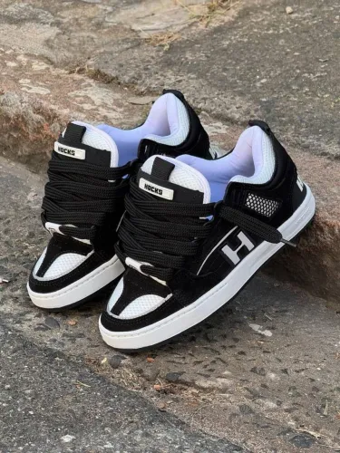 Tênis Hocks Bold - Preto Branco (NOVO)