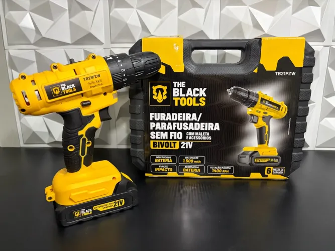? FURADEIRA/PARAFUSADEIRA SEM FIO 21V - THE BLACK TOOLS