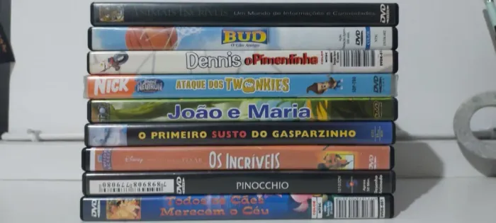 Lote Kit 9 DVDs Infantis Desenhos Jimmy Neutron Lacrado Os Incriveis Gasparzinho Dennis