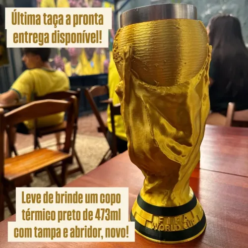 Porta copo taça do mundo - brinde copo térmico!