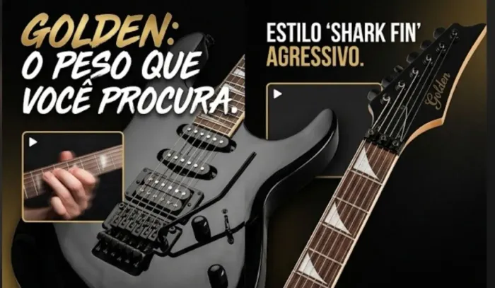 Guitarra Golden Black ? IMPERDÍVEL