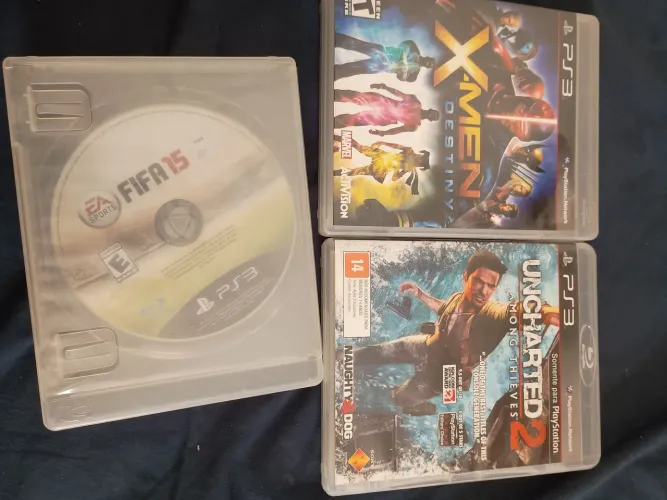 Jogos de PS3 X-Men Destiny, Uncharted 2 ,Pés 2014