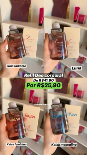 Leve 4 refis DEO CORPORAL NATURA na PROMOÇÃO