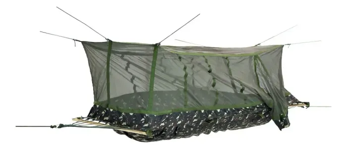 Rede de Selva Camuflado - Com Mosquiteiro e Teto Impermeável Alto Padrão