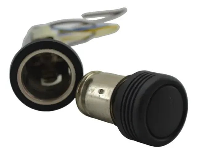 Tomada Energia 12v C/tampa Painel Megane 2013 Original Preto