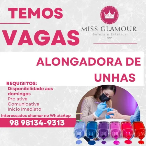 Vaga Nails Alongadora de Unhas em Salão de Beleza