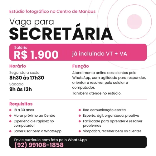 Secretaria de Studio Fotográfico